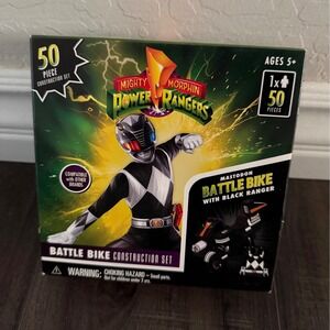 Power Rangers Mastodon Battle Bike Construction Set Black Ranger Forever Clever